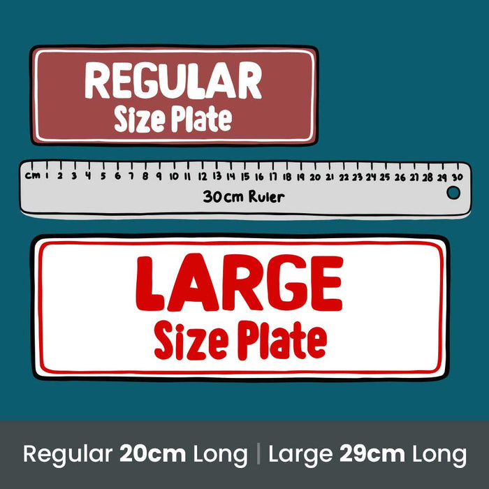 PVC Laser Etched Custom Personalised Room Plate