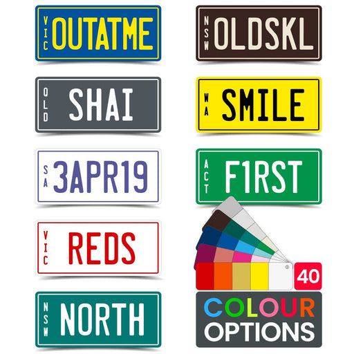 PVC Laser Etched Custom Personalised Bicycle or Scooter Mini Number Plate