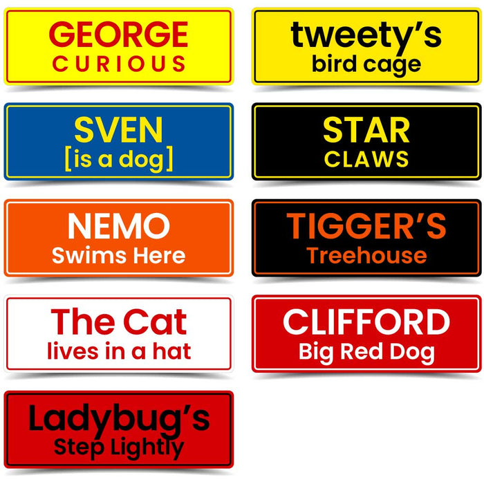PVC Laser Etched Custom Personalised Pet Plate