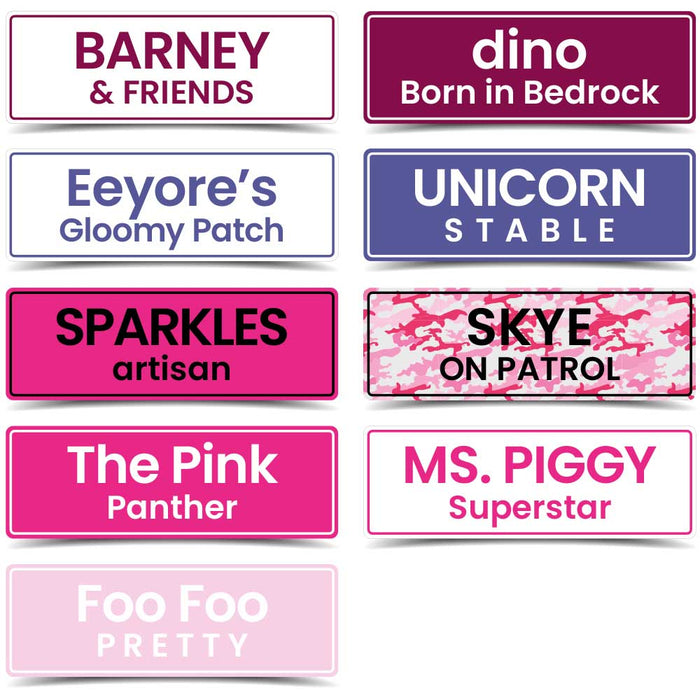 PVC Laser Etched Custom Personalised Pet Plate