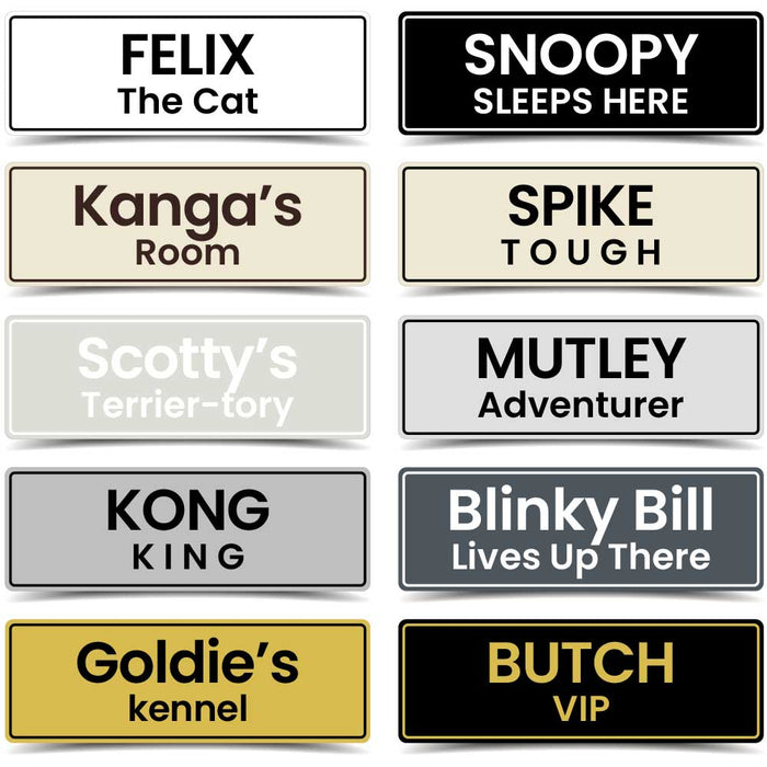 PVC Laser Etched Custom Personalised Pet Plate