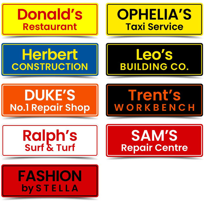 PVC Laser Etched Custom Personalised Playset Plate