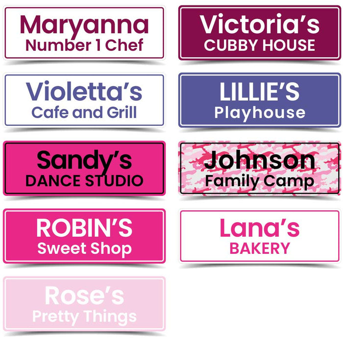 PVC Laser Etched Custom Personalised Playset Plate