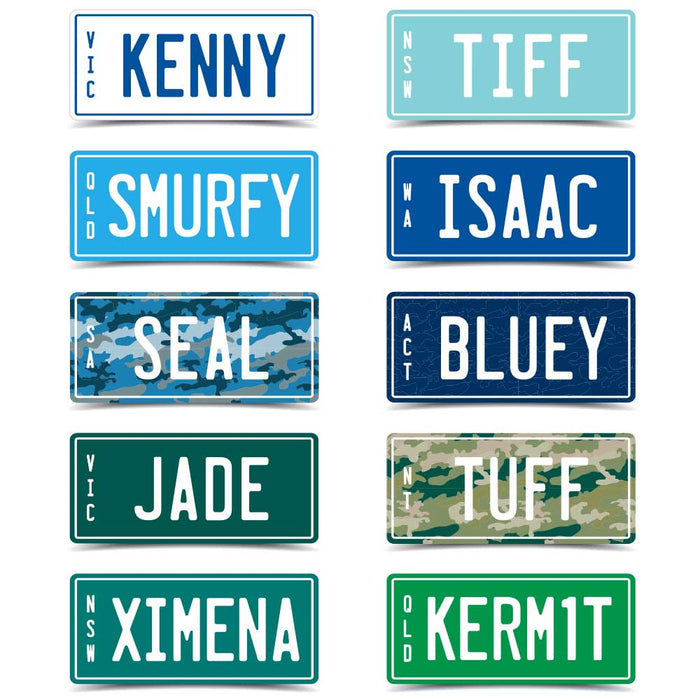 PVC Laser Etched Custom Personalised Bicycle or Scooter Mini Number Plate
