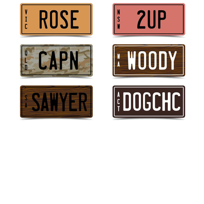 PVC Laser Etched Custom Personalised Bicycle or Scooter Mini Number Plate