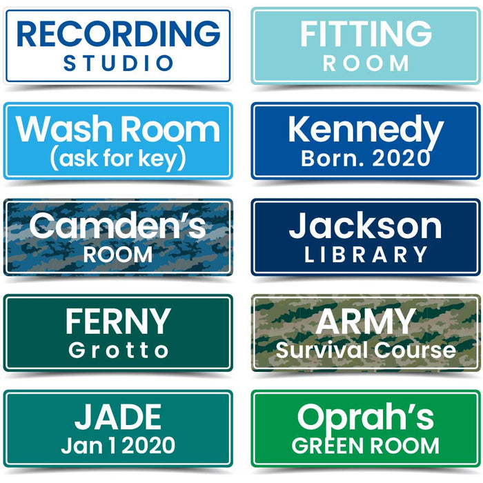 PVC Laser Etched Custom Personalised Room Plate