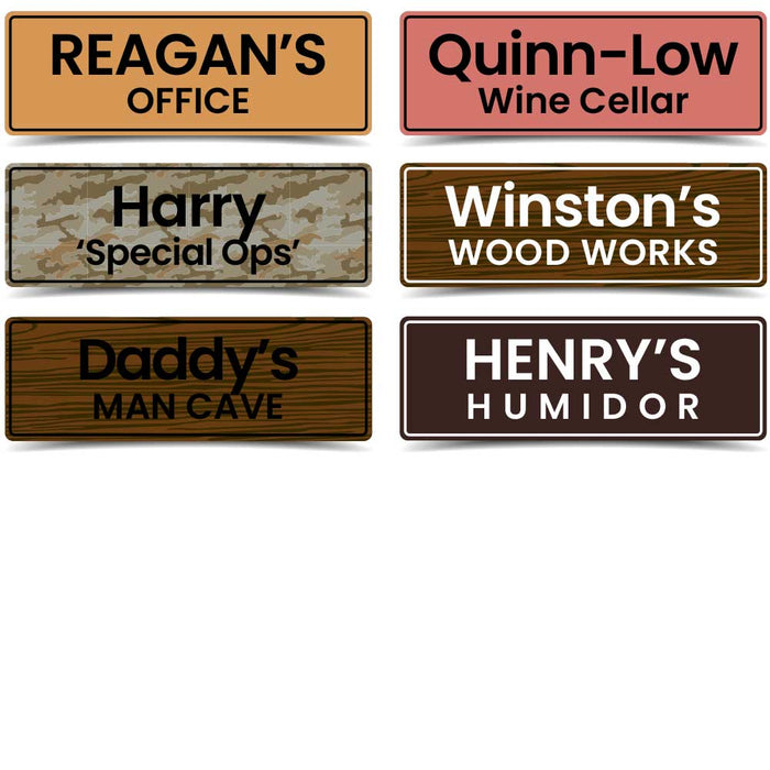 PVC Laser Etched Custom Personalised Room Plate