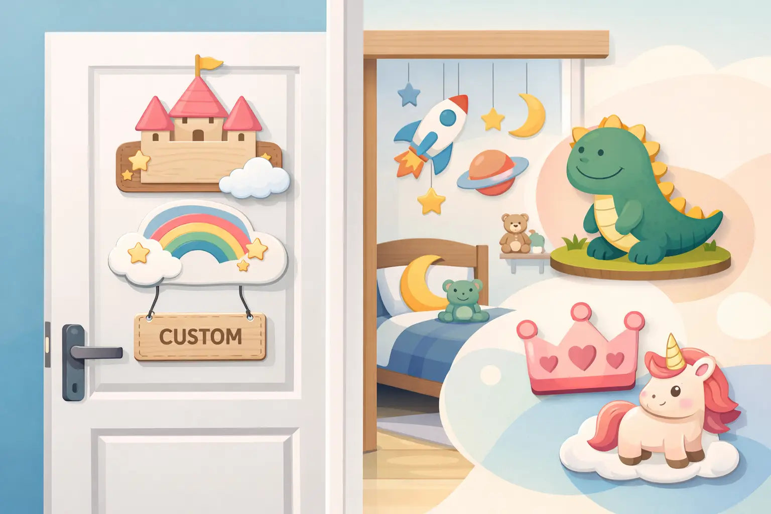 Bedroom Door Name Sign Kids Will Love