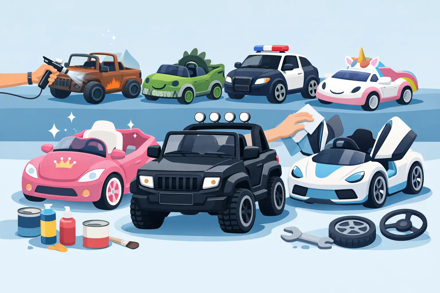 8 Ride On Car Makeover Examples for Kids