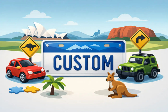 Mini Licence Plate Australia for Kids and Play
