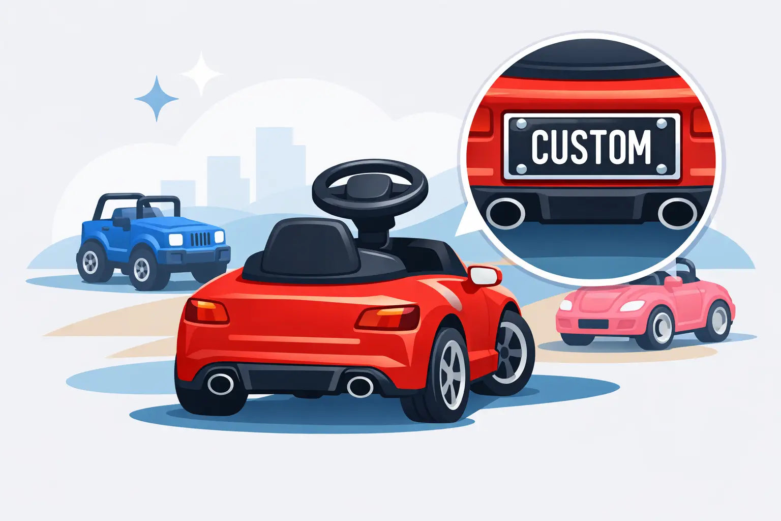 Custom Plates for Ride On Cars That Stand Out