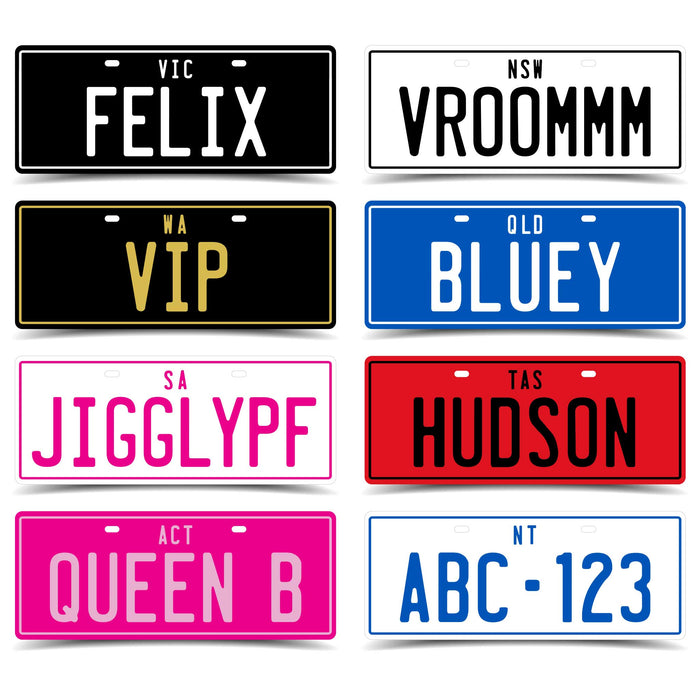 PLA ECO Printed Custom Personalised Ride On Mini Number Plate