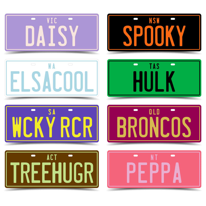 PLA ECO Printed Custom Personalised Ride On Mini Number Plate