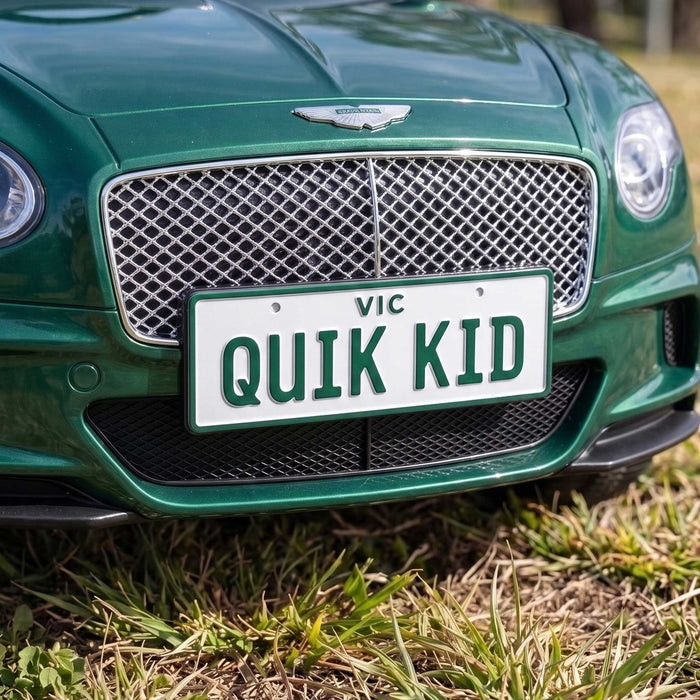 PLA ECO Printed Custom Personalised Ride On Mini Number Plate