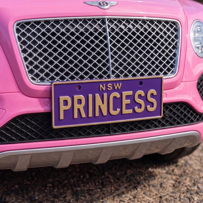 PLA ECO Printed Custom Personalised Ride On Mini Number Plate