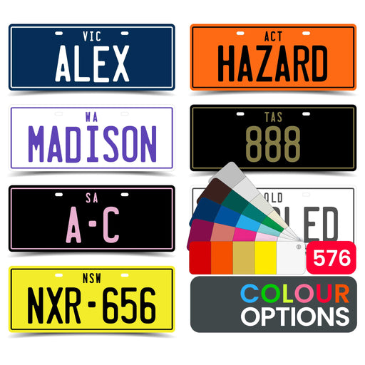 PLA ECO Printed Custom Personalised Ride On Mini Number Plate