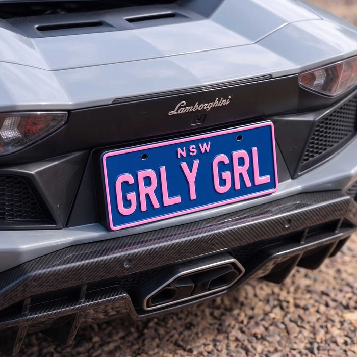PLA ECO Printed Custom Personalised Ride On Mini Number Plate
