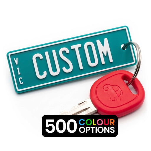 PLA ECO Printed Waterproof Custom Personalised Ride On Mini Number Plate Key Ring