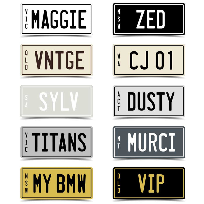 PVC Laser Etched Custom Personalised Bicycle or Scooter Mini Number Plate